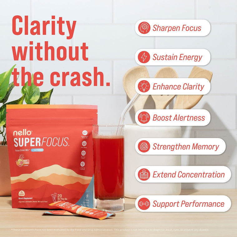Superfocus

No Brain Fog. No Crash. Just Pure Focus.